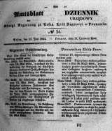 Amtsblatt der K&ouml;niglichen Regierung zu Posen. 1844.06.11 Nro.24
