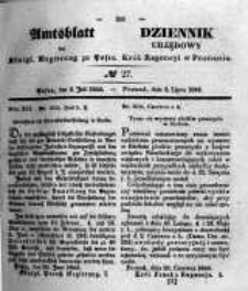 Amtsblatt der K&ouml;niglichen Regierung zu Posen. 1844.07.02 Nro.27