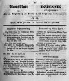Amtsblatt der K&ouml;niglichen Regierung zu Posen. 1844.07.30 Nro.31