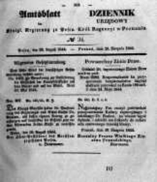 Amtsblatt der K&ouml;niglichen Regierung zu Posen. 1844.08.20 Nro.34