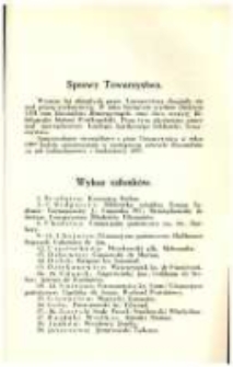 Sprawy Towarzystwa. Wykaz członk&oacute;w