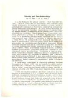 Nekrolog prof. Jana Rutkowskiego : (9 IV 1886 - 21 V 1949)