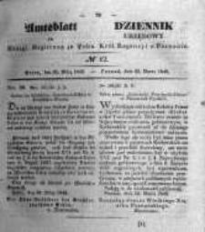 Amtsblatt der K&ouml;niglichen Regierung zu Posen. 1845.03.25 Nro. 12
