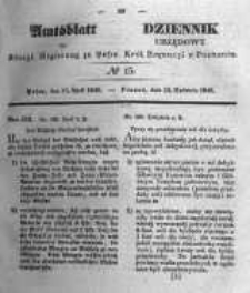 Amtsblatt der K&ouml;niglichen Regierung zu Posen. 1845.04.15 Nro.15