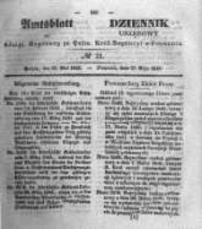Amtsblatt der K&ouml;niglichen Regierung zu Posen. 1845.05.27 Nro.21