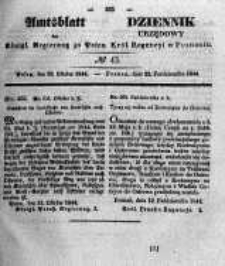 Amtsblatt der K&ouml;niglichen Regierung zu Posen. 1844.10.22 Nro.43