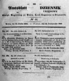 Amtsblatt der K&ouml;niglichen Regierung zu Posen. 1844.10.29 Nro.44