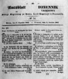 Amtsblatt der K&ouml;niglichen Regierung zu Posen. 1844.12.17 Nro.51