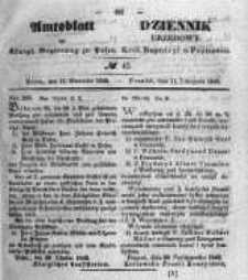 Amtsblatt der K&ouml;niglichen Regierung zu Posen. 1845.11.11 Nro.45