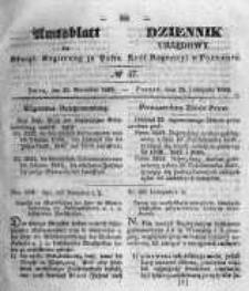 Amtsblatt der K&ouml;niglichen Regierung zu Posen. 1845.11.25 Nro.47
