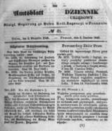 Amtsblatt der K&ouml;niglichen Regierung zu Posen. 1845.12.02 Nro.48