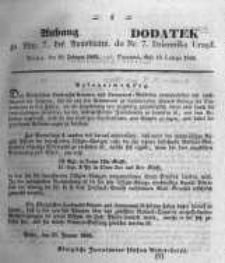 Dodatek do Nr. 7. Dziennika Urzęd. Poznań, 18. Lutego 1845
