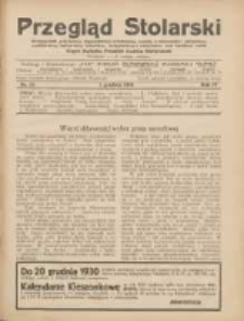 Przegląd Stolarski: dwutygodnik poświęcony zagadnieniom architektury wnętrz a mianowicie: stolarstwu, rzeźbiarstwu, tapicerstwu, tokarstwu, koszykarstwu, zdobnictwu oraz handlowi mebli: organ Związku Polskich Cech&oacute;w Stolarskich 1930.12.01 R.4 Nr23