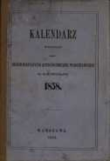 Kalendarz wydawany przez Obserwatoryum Astronomiczne Warszawskie na rok 1858.