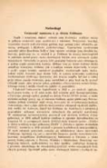 Tw&oacute;rczość naukowa ś. p. J&oacute;zefa Feldmana