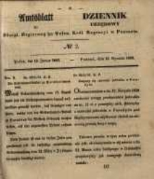 Amtsblatt der K&ouml;niglichen Regierung zu Posen. 1852.01.13 Nro.2