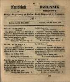 Amtsblatt der K&ouml;niglichen Regierung zu Posen. 1852.03.16 Nro.11
