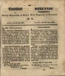 Amtsblatt der K&ouml;niglichen Regierung zu Posen. 1851.07.22 Nro.29