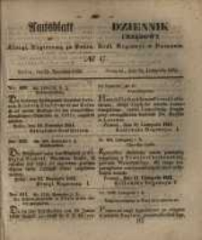 Amtsblatt der K&ouml;niglichen Regierung zu Posen. 1851.11.25 Nro.47
