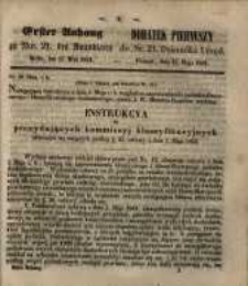Dodatek Pierwszy do Nr. 21. Dziennika Urzęd. Poznań, 27.Maja 1851