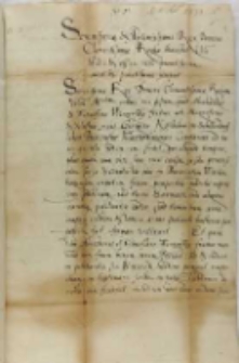 List Karola księcia m&uuml;rsterberskiego do kr&oacute;la Zygmunta III, Oleśnica 05.04.1598