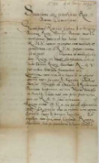 List Karola księcia mürsterberskiego do króla Zygmunta III, Oleśnica 12.01.1599