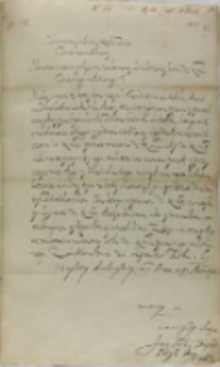 List Jana Firleya z Dąbrowicy podskarbiego koronnego do króla Zygmunta III, Lublin 12.09.1601