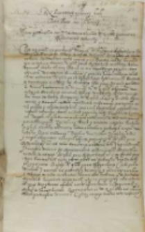 List Andrzeja Tulibowskiego do króla Zygmunta III, Kruszwica 11.02.1602