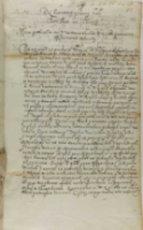 List Andrzeja Tulibowskiego do kr&oacute;la Zygmunta III, Kruszwica 11.02.1602