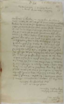 List Jana Dymitra Solikowskiego arcybiskupa lwowskiego do króla Zygmunta III, Klasztor Sierakowski 21.08.1602