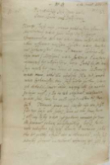 List Janusza z Ostrowa Zasławskiego, wojewody podlaskiego do króla Zygmunta III, Ostrów 12.01.1603