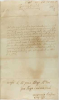 List wojewody mazowieckiego do króla Zygmunta III, Czersk 23.09.1603