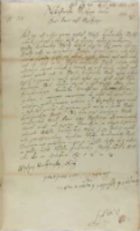 List Łaskiego wojewody sieradzkiego do króla Zygmunta III, Łask 07.10.1603