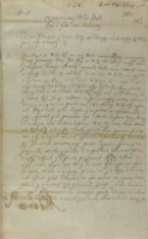 List Adama Balińskiego kasztelana bydgoskiego, starosty kruszwickiego do kr&oacute;la Zygmunta III, Kruszwica 14.10.1601