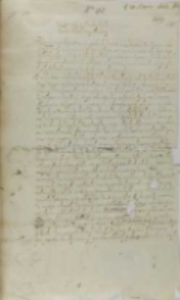 List Andrzeja Leszczyńskiego do kr&oacute;la Zygmunta III, 29.11.1603