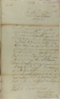 List Jana potockiego dokr&oacute;la Zygmunta III, Latycz&oacute;w 13.12.1603
