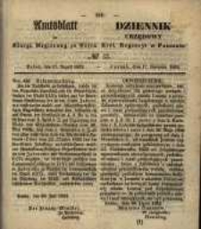 Amtsblatt der K&ouml;niglichen Regierung zu Posen. 1852.08.17 Nro.33