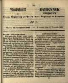 Amtsblatt der K&ouml;niglichen Regierung zu Posen. 1852.09.14 Nro.37
