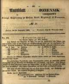 Amtsblatt der K&ouml;niglichen Regierung zu Posen. 1852.09.21 Nro.38