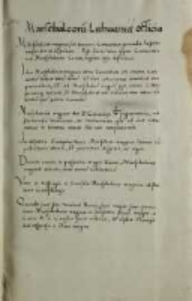Marschalcorum Lithuaniae officia