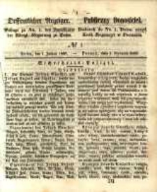 Oeffentlicher Anzeiger. 1850.01.01 Nr 1