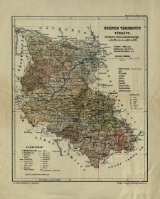 Szepes varmegye terkepe. Kogutowicz M. Megyei terkepek
