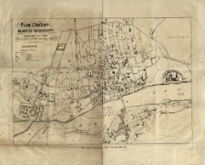 Plan og&oacute;lny miasta Warszawy i przedmieścia Pragi z oznaczeniem ulic, cyrkuł&oacute;w i znaczniejszych zabudowań