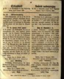 Dodatek nadzwyczajny do Nr. 1 Dziennika urzęd. Kr&oacute;l. Regencyi. Poznań, dnia 6. Stycznia 1863.