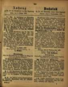 Dodatek do Nr. 40 Dziennika urzęd. Kr&oacute;l. Regencyi. Poznań, dnia 6. Października 1863.