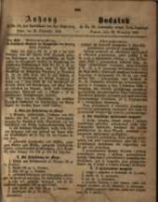 Dodatek do Nr. 38 Dziennika urzęd. Kr&oacute;l. Regencyi. Poznań, dnia 22. Września 1863.