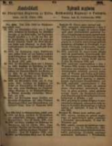 Amtsblatt der K&ouml;niglichen Regierung zu Posen. 1862.10.21 Nro.42