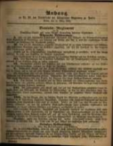 Anhang zu Nro. 10 des Amtsblatts der Königlichen Regierung zu Posen. Posen, den 11. März 1862.