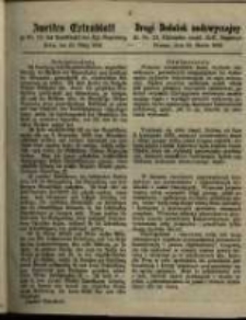 Drugi Dodatek nadzwyczajny do Nr. 12 Dziennika urzęd. Kr&oacute;l. Regencyi. Poznań, dnia 25. Marca 1862.