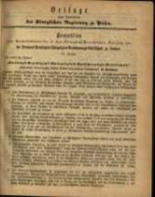 Beilage zum Amtsblattder K&ouml;niglichen Regierung zu Posen.